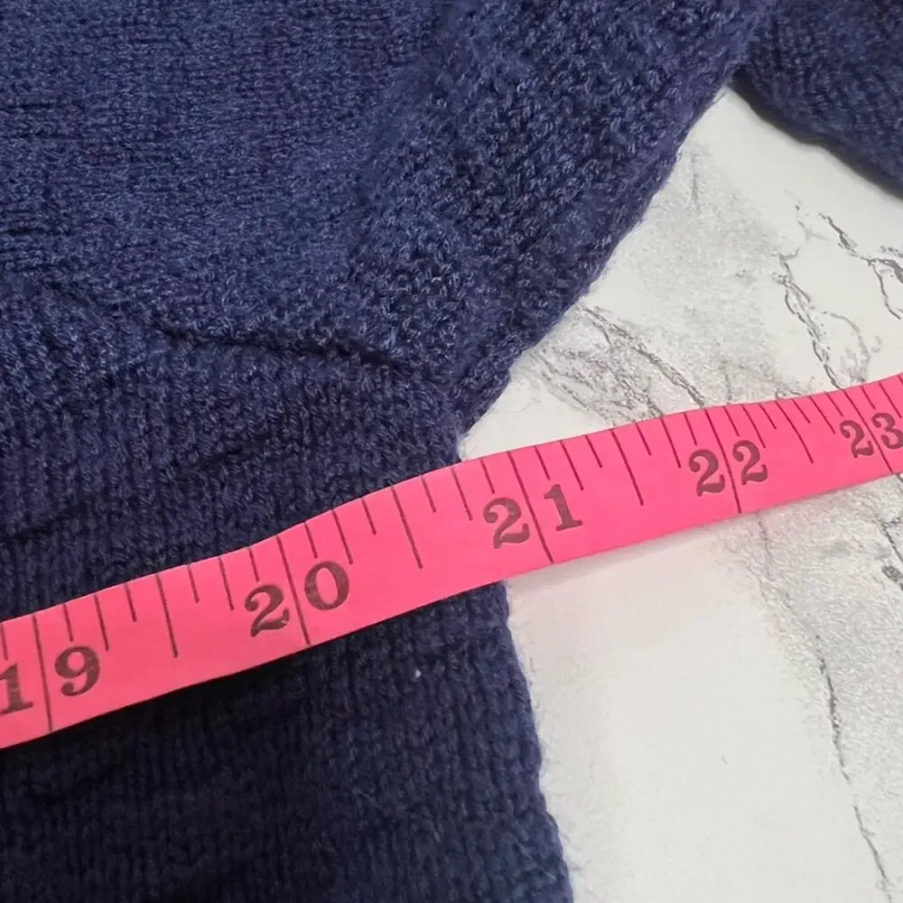 Lululemon Texture Play Crew Sweater Sz XS S night sea blue
